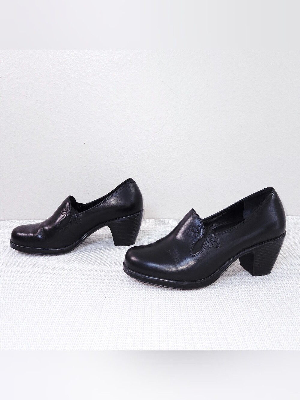 DANKSO Beth Pump Black Napa Leather Slip-On Clogs